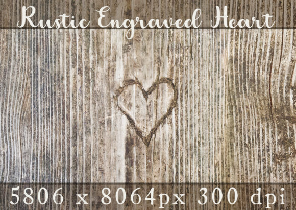 Download Rustic Engraved Heart Love Wood Texture - Premium Resources