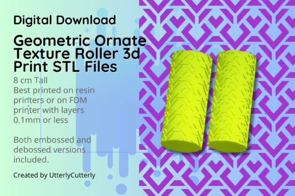 Download Ornate Geometric Print Texture Roller - Geometric print Collection