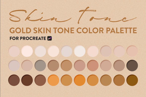 Download Gold Skin Tone Color Palette Procreate - Skin Collection