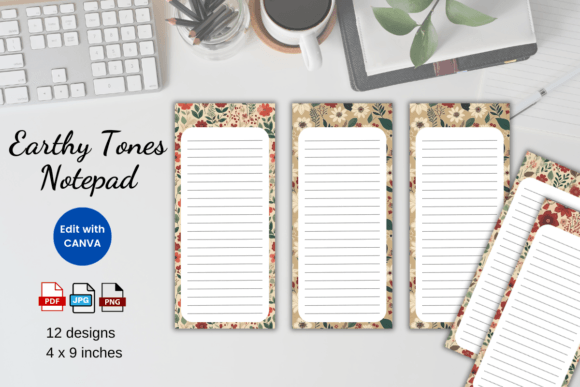 Download Earthy Tones Notepad Template Printable - Earthy tones Collection