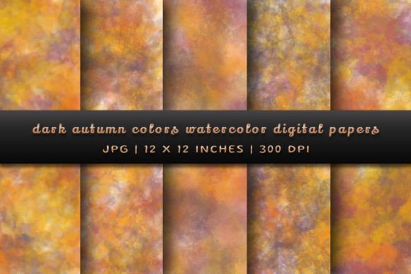 Download Dark Autumn Colors Digital Papers - Autumn colors Collection