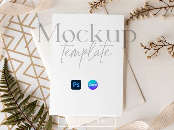 Download Modern Geometric Luxury Card Mockup - Modern geometric Collection