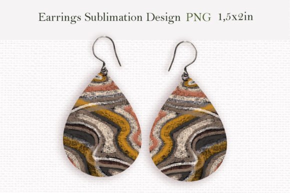 Download Earthy Tones Abstract Teardrop Earrings - Earthy tones Collection