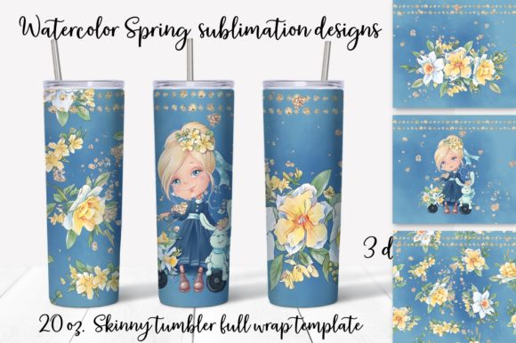Download Spring Sublimation Design. Skinny Tumble - Skin Collection