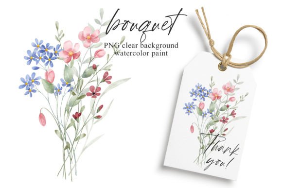 Download Watercolor Wild Flowers Clipart Bouquet. - Watercolor wild flowers Collection