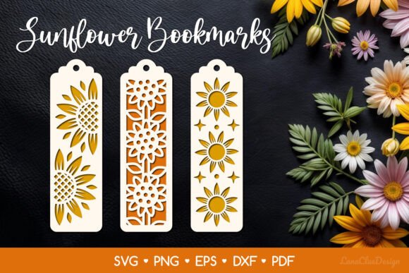 Download Sunflower Bookmark Paper Cutting SVG - Paper cutting Collection