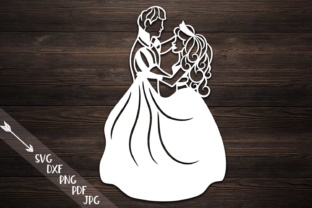 Download Cinderella Paper Cutting Template, Bride and Groom&nbsp;&nbsp; - Paper cutting Collection