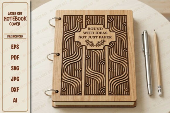 Download Modern Geometric Wood Diary Cover Design - Modern geometric Collection