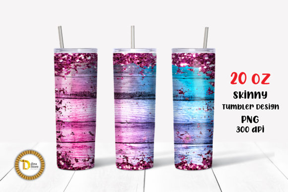 Download 20 Oz Skinny Tumbler Purple Wood Design - Skin Collection