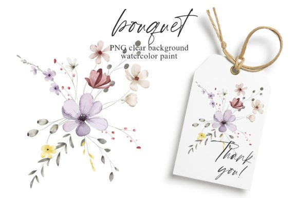 Download Watercolor Wild Flowers Clipart Bouquet. - Watercolor wild flowers Collection