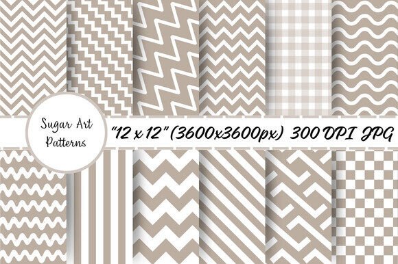 Download Warm Taupe Stripes Pastel Digital Paper - Warm taupe Collection
