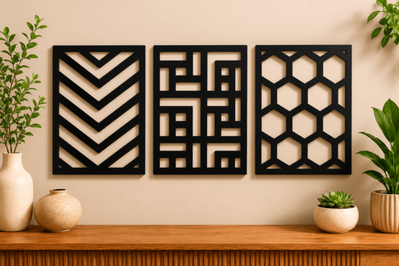 Download Modern Geometric Wall Art SVG Bundle - Modern geometric Collection