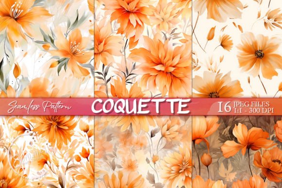 Download Orange Coquette Spring Wallpaper Pattern - Wallpaper pattern Collection