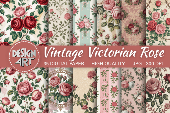 Download Vintage Victorian Rose Wallpaper Pattern - Wallpaper pattern Collection