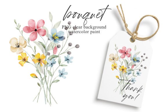 Download Watercolor Wild Flowers Clipart Bouquet. - Watercolor wild flowers Collection