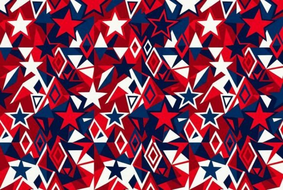 Download 4th of July Modern Geometric Pattern - Modern geometric Collection